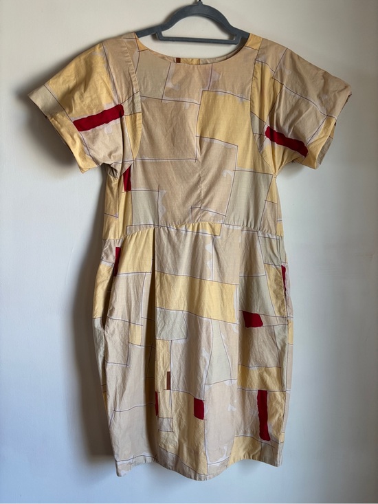 Marni Dresses & Skirts - Marni Abstract Block-Print Midi Dress in Yellow with Red Accents size 38